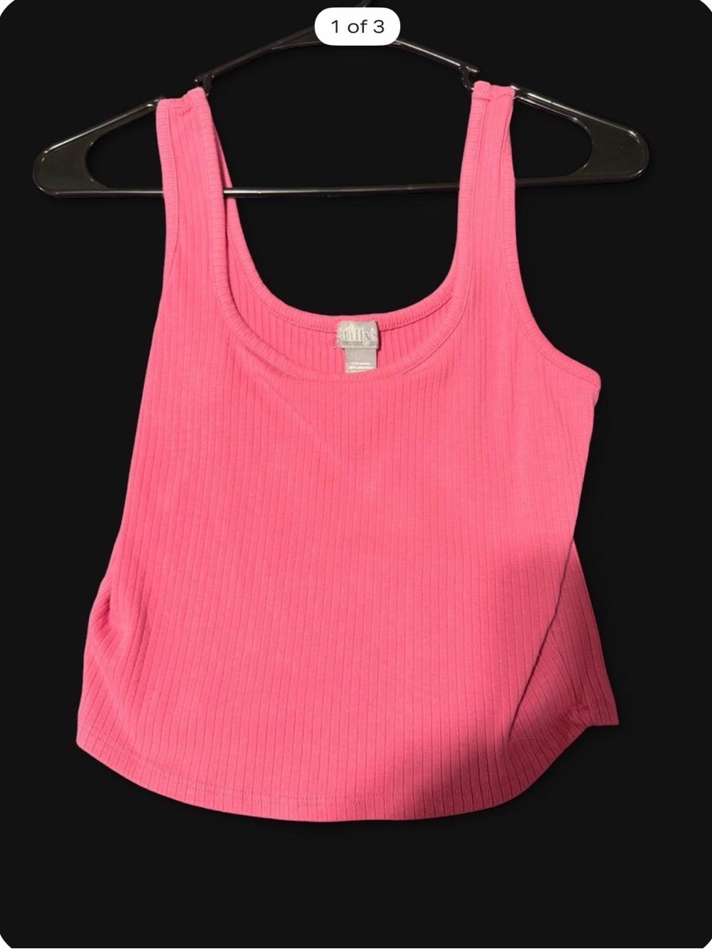 Tilly's Hot Pink Ribbed Crop Tank